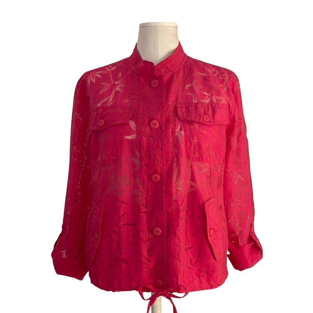 *Like New* Ruby Rd Pink Bolero-Type Jacket, 3/4 Length Sleeve | Size 14